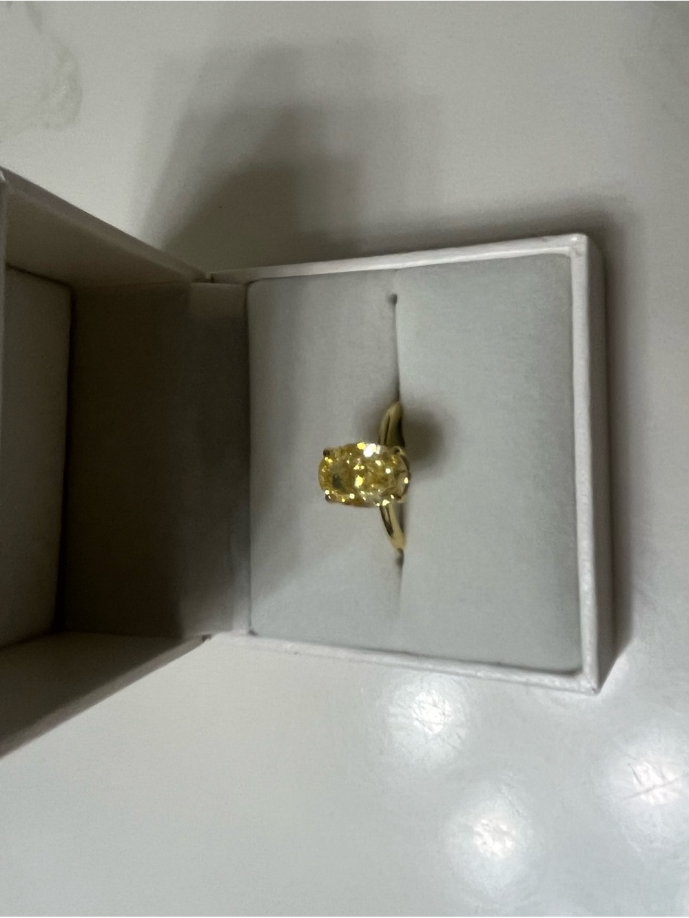 Maxine of Hollywood Yellow Gemstone Gold Band Ring